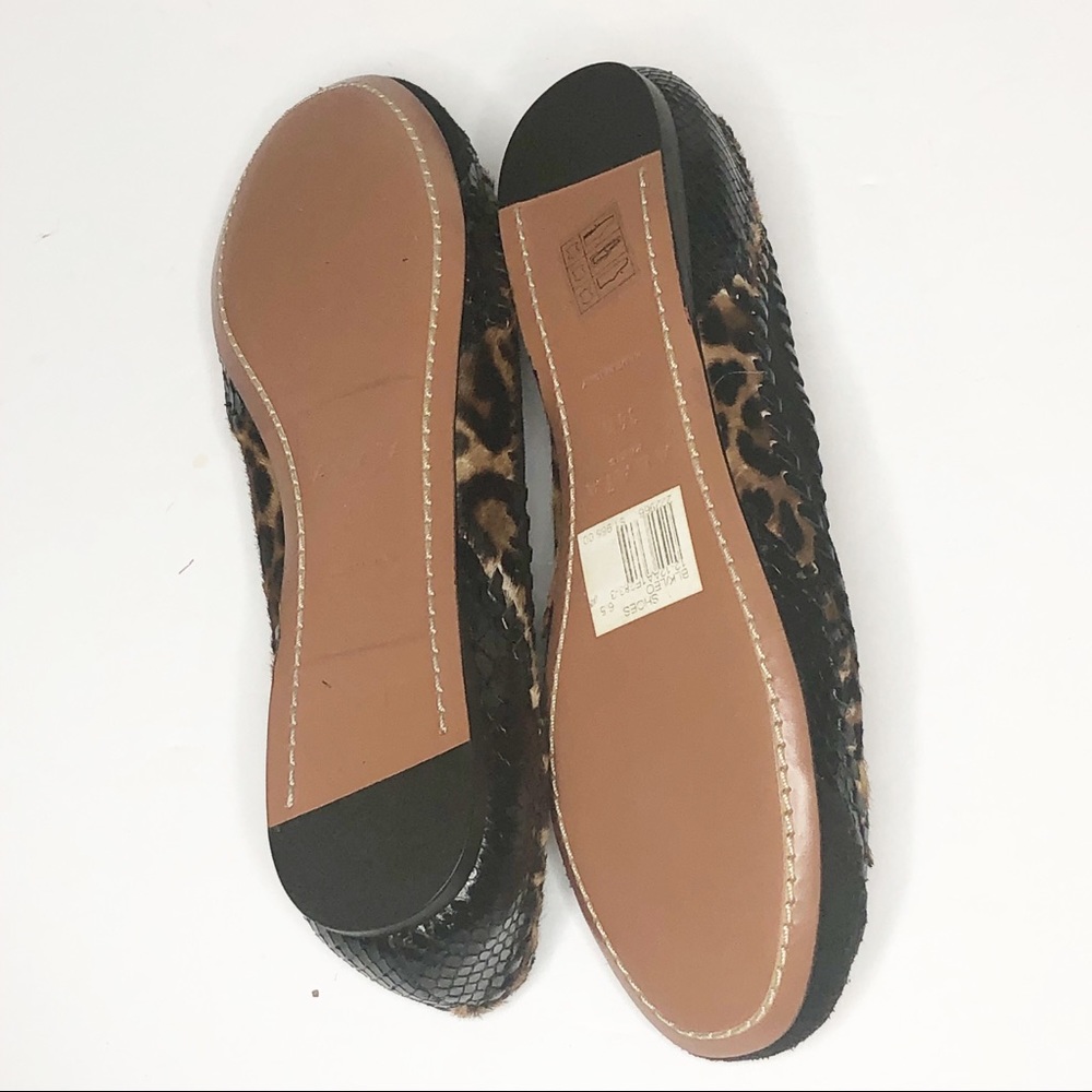 RELIST TOMORROW LAST CHANCE Alaia Bl Python/Leopard Pony Hair Trim Ballet Flat - Picture 7 of 9